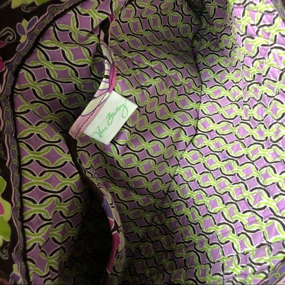 Vera Bradley Medium Tote Bag Purple Punch Retired - Picture 4 of 5